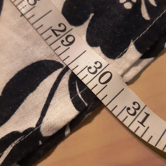 *NWT Old Navy Fit & Flare Tie-Strap Linen-Blend Mini Dress White Navy Floral XXL - Picture 6 of 13